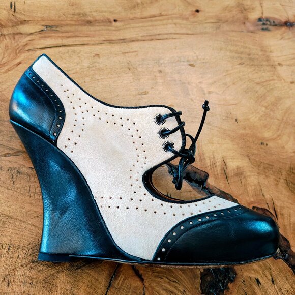 TABITHA SIMMONS Bunty Wedge Pumps - Picture 3 of 12